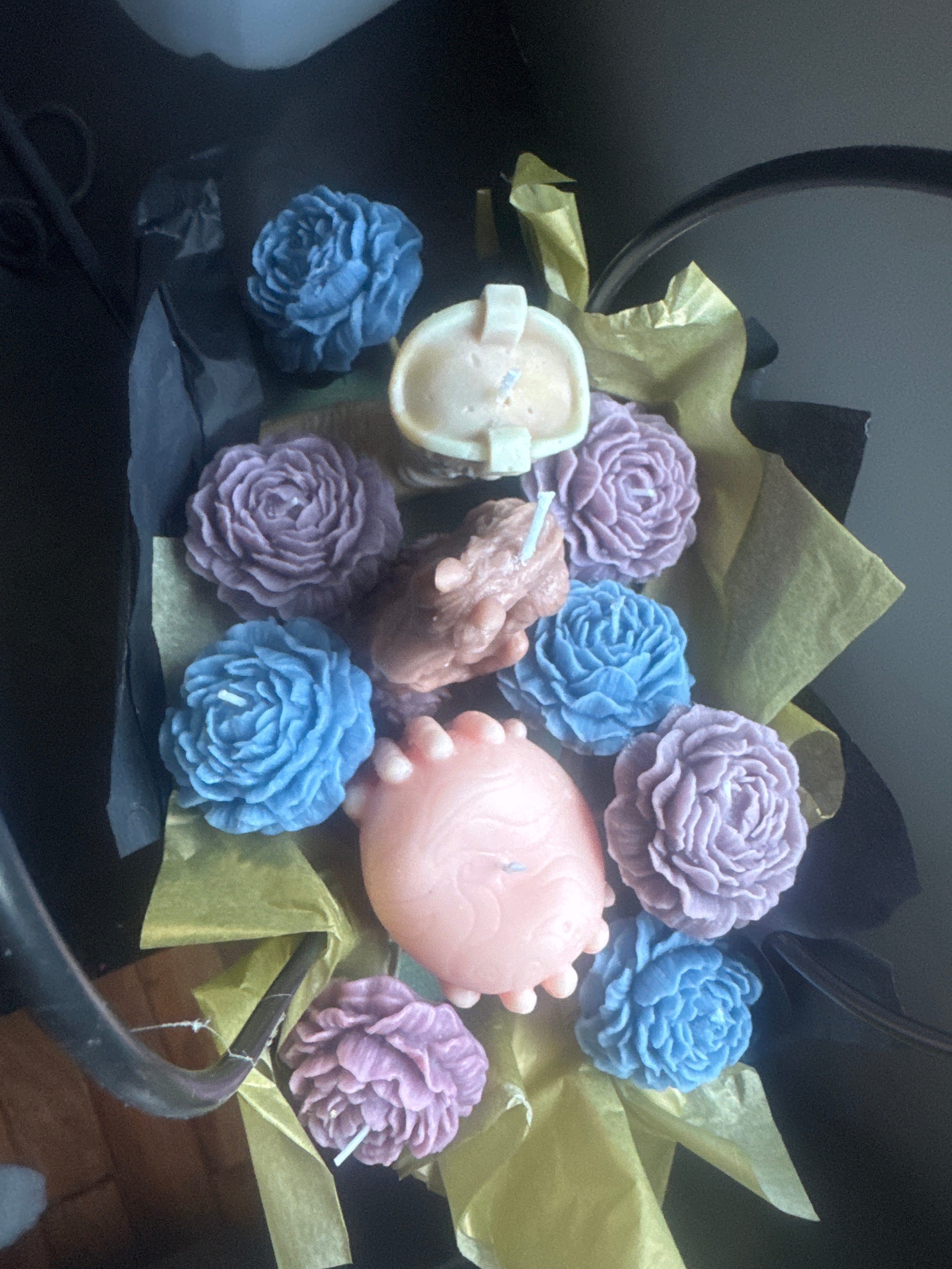 Bouquet de Velas Artesanales — Corazón, Caballo y Rosas