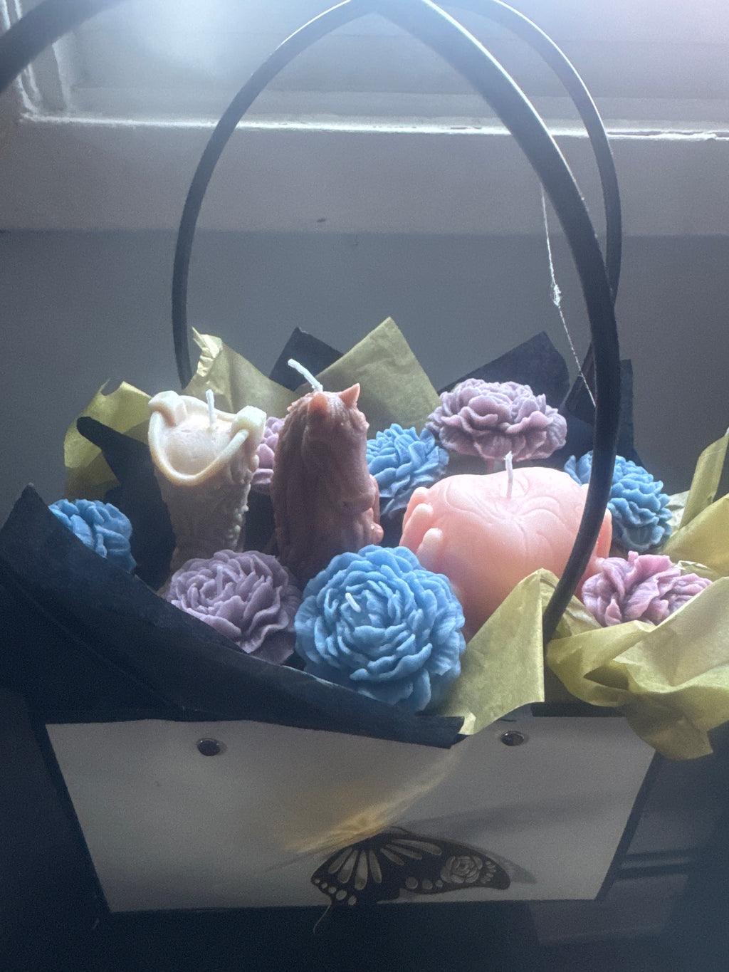 Bouquet de Velas Artesanales — Corazón, Caballo y Rosas
